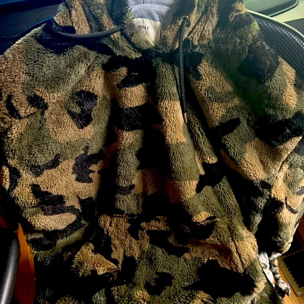 Extra soft plush camouflage hoodie